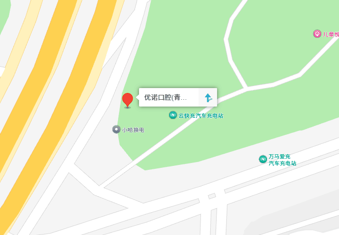 优诺口腔青山路店来院路线地图
